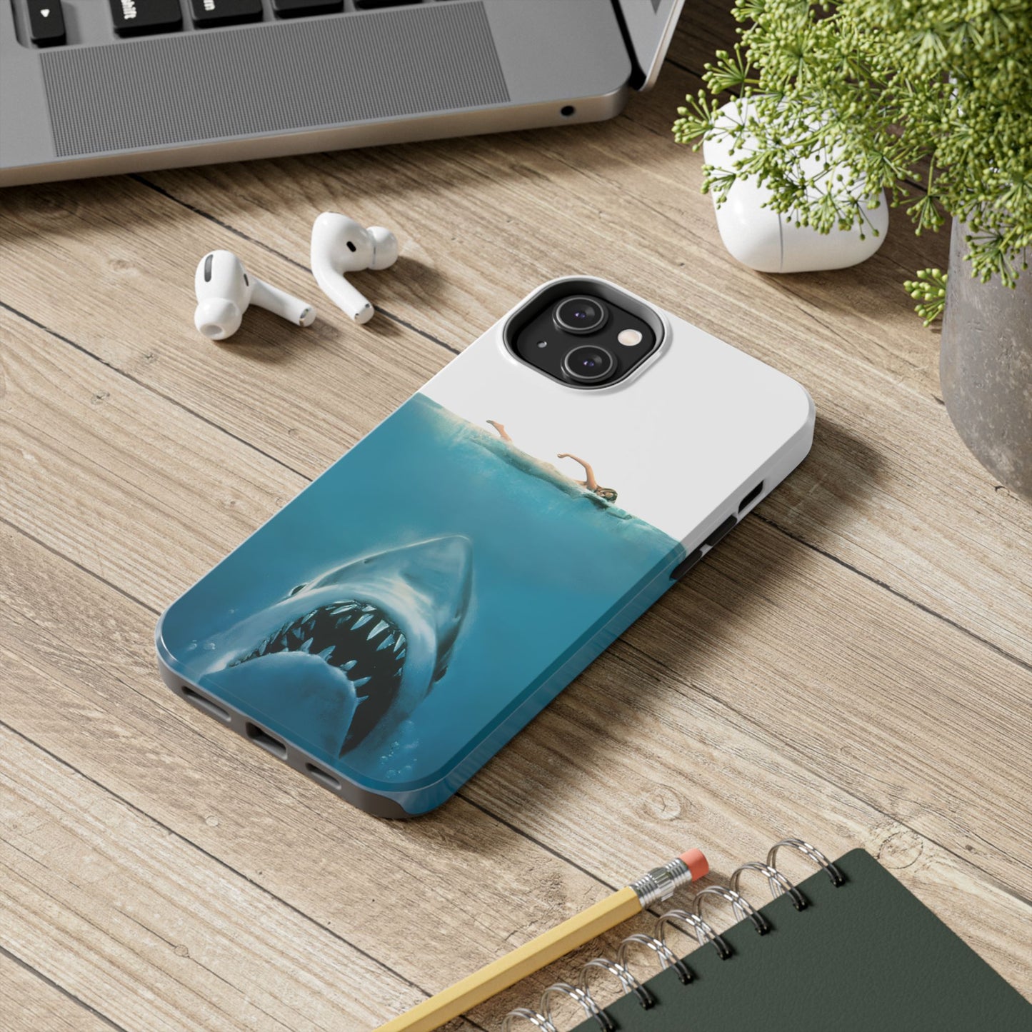 JAWS Tough Phone Case — Retro Jaws Ocean Horror Design
