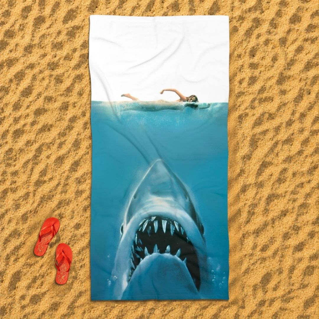 JAWS Beach Towel | Horror Movie Poster Print