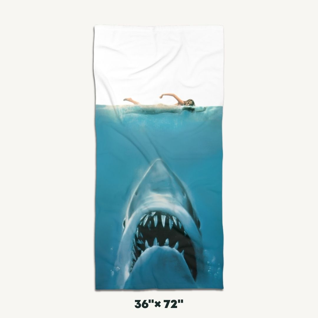 JAWS Beach Towel | Horror Movie Poster Print