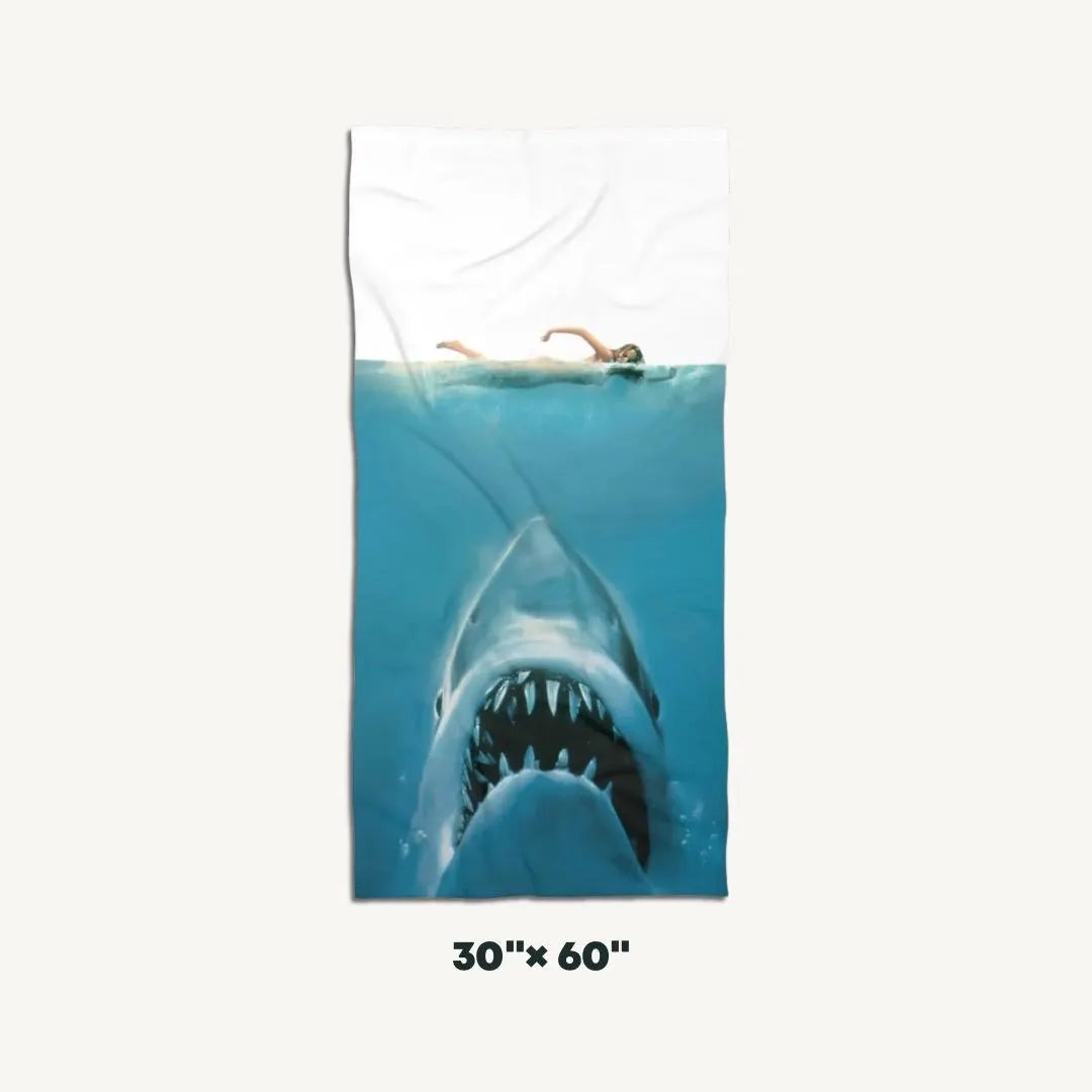 JAWS Beach Towel | Horror Movie Poster Print