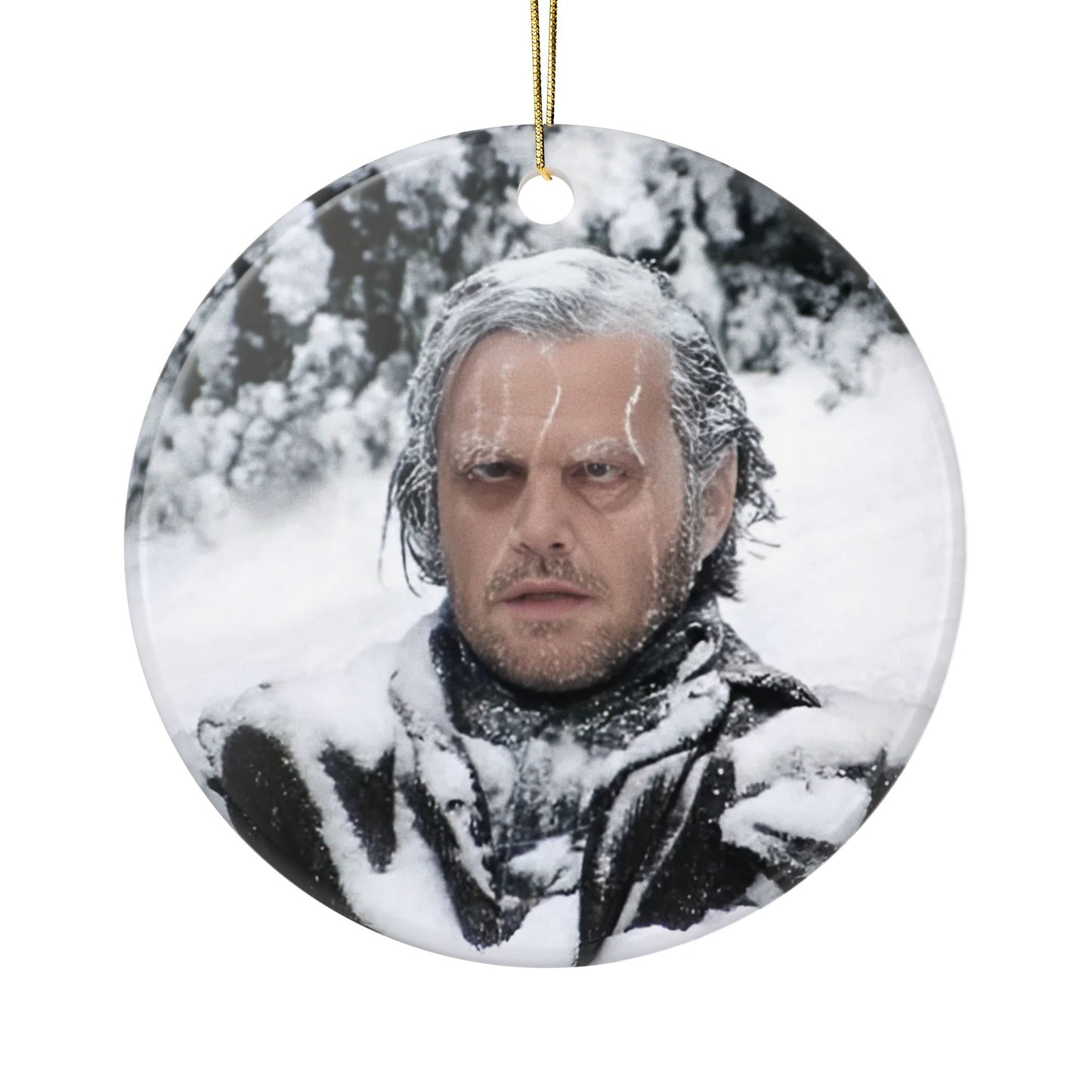 Ceramic Ornament, Jack Torrance in the Maze, The Shining Movie, Christmas Decoration, Horror Movie Gift, Holiday Ornament, Kubrick Film