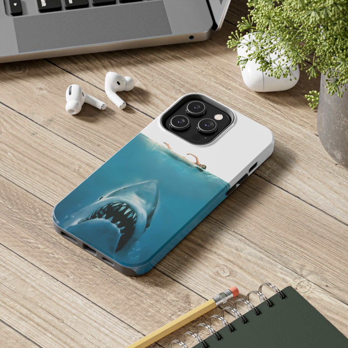 JAWS Tough Phone Case — Retro Jaws Ocean Horror Design